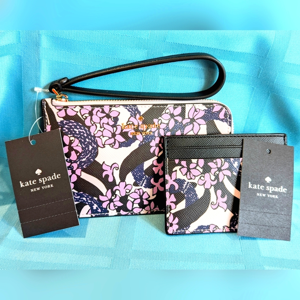 THINK MOTHERS DAY!**KATE COMBO** NWT KATE SPADE L-Zip Wristlet And Cardholder!